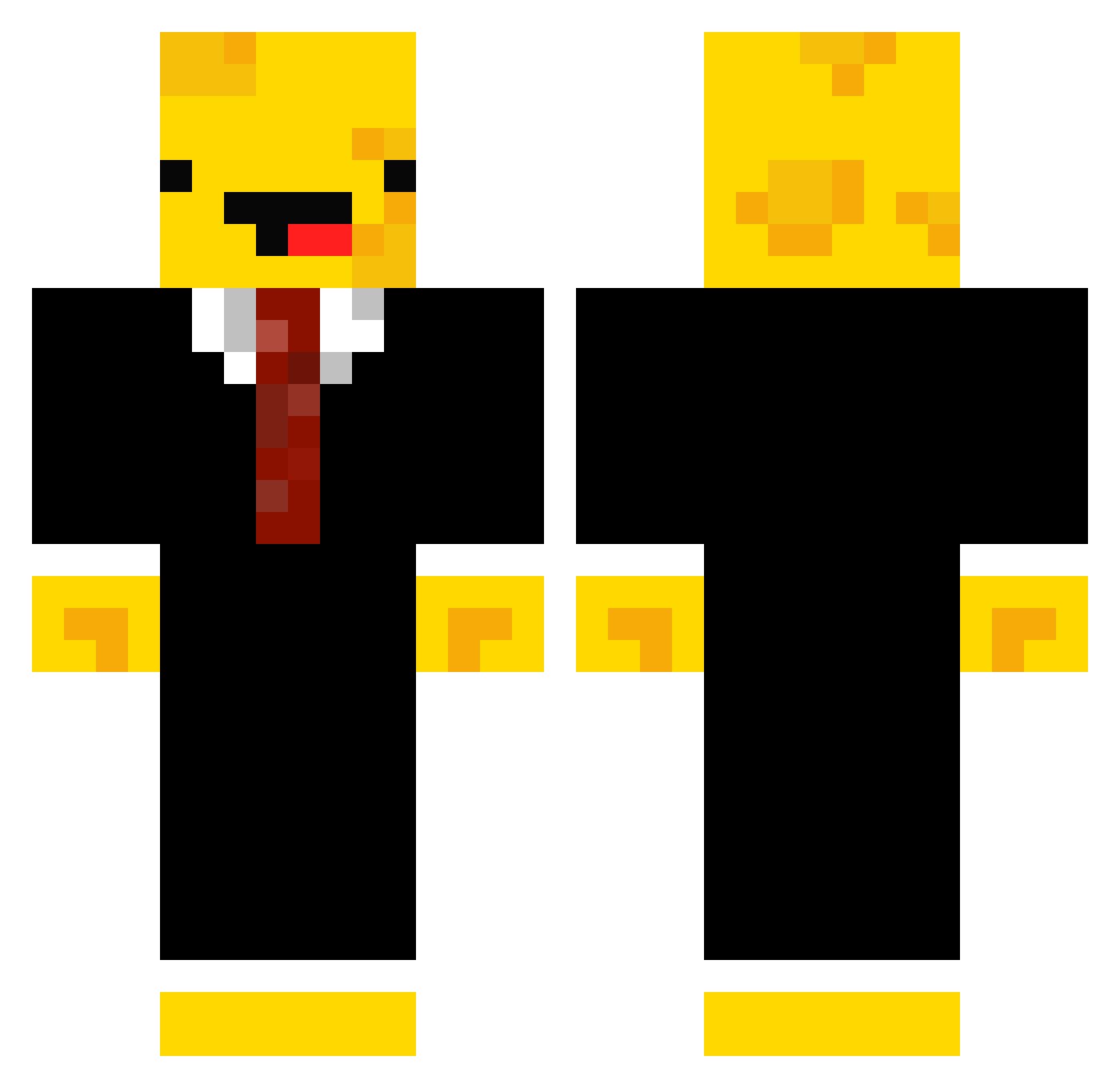 bruuuh_ Minecraft skin, front and back view