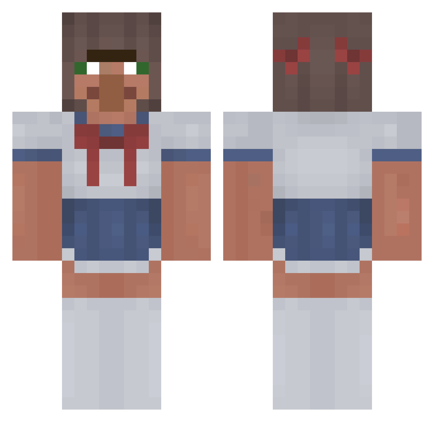 tomlemechant Minecraft skin, front and back view
