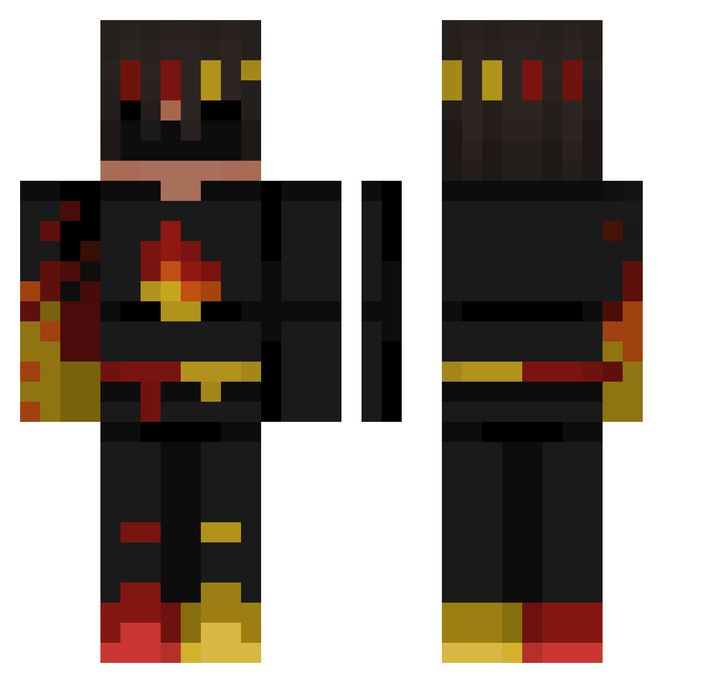 Baptiste_09 Minecraft skin, front and back view