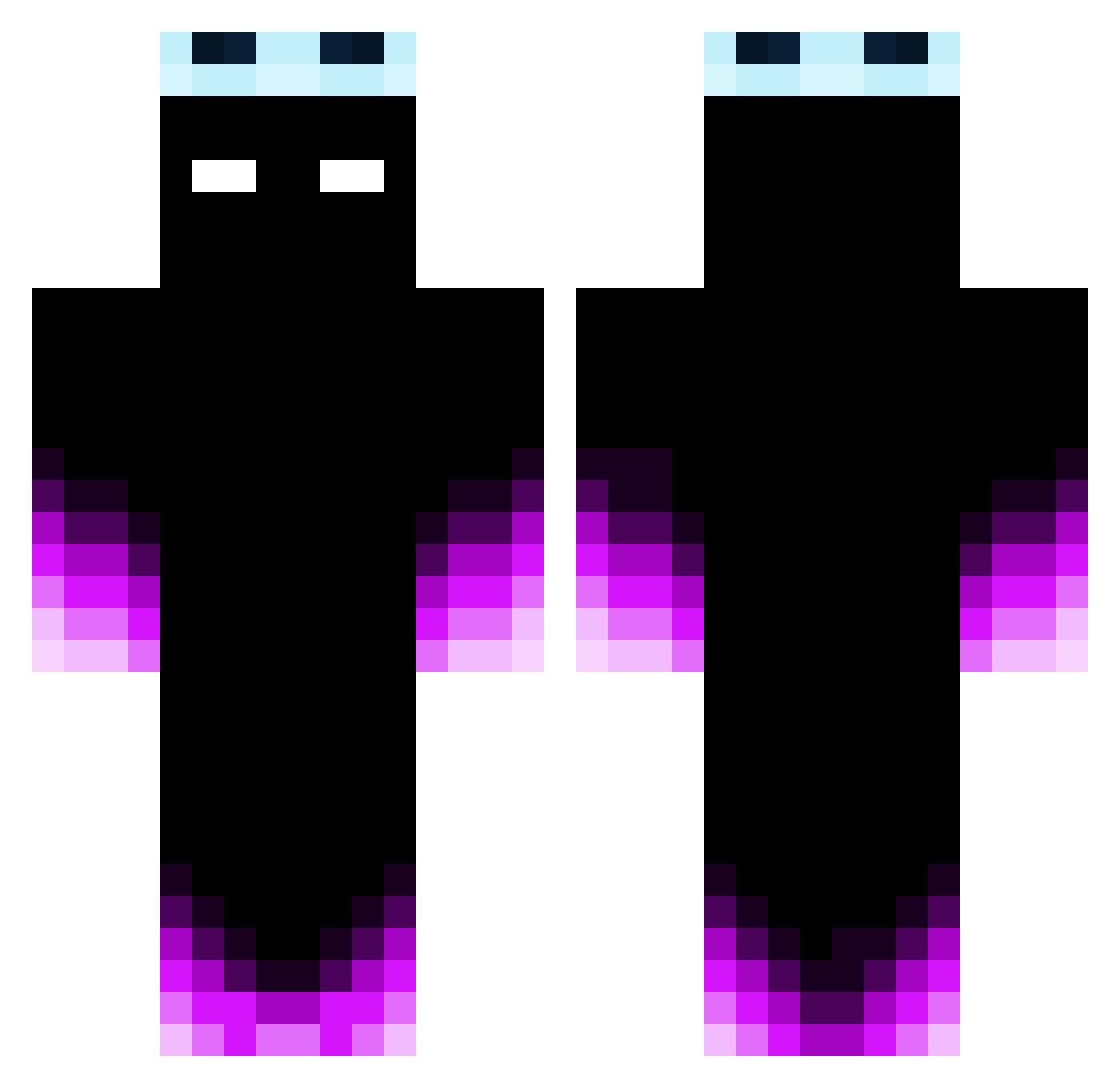 Sugarxd Minecraft skin, front and back view