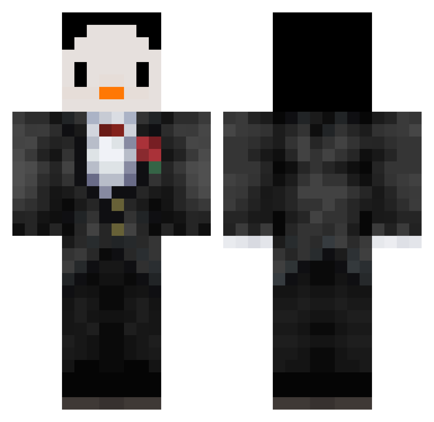 smash_jannik Minecraft skin, front and back view