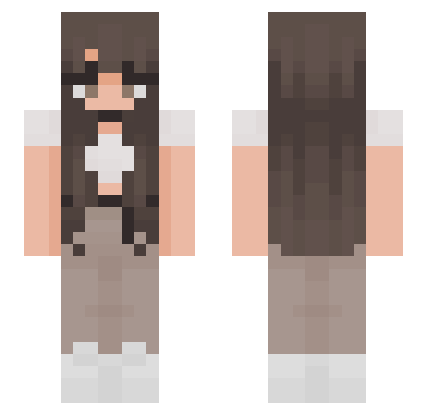 heloise Minecraft skin, front and back view