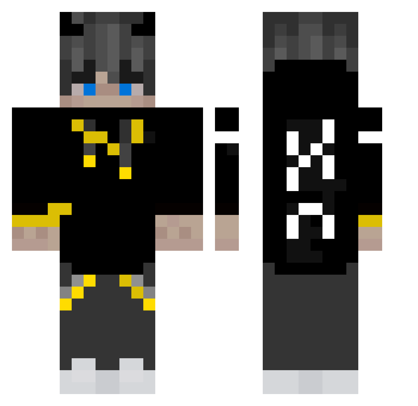 xCraftAir_ Minecraft skin, front and back view