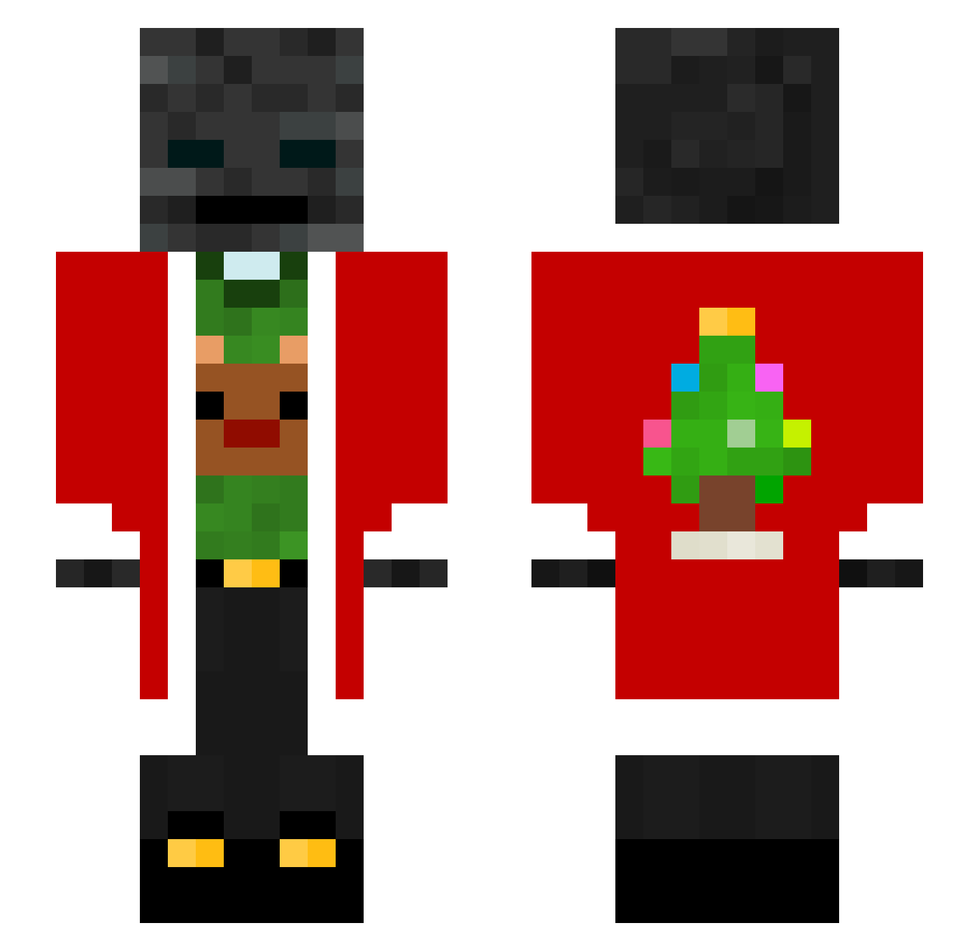 chrisbevibing Minecraft skin, front and back view