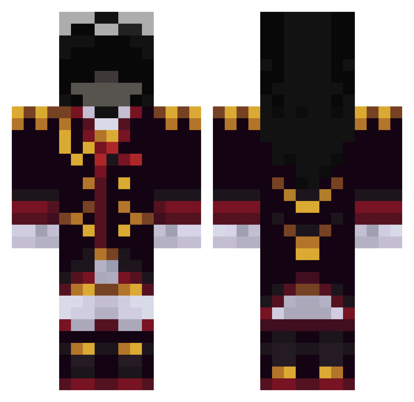 shava_ Minecraft skin, front and back view