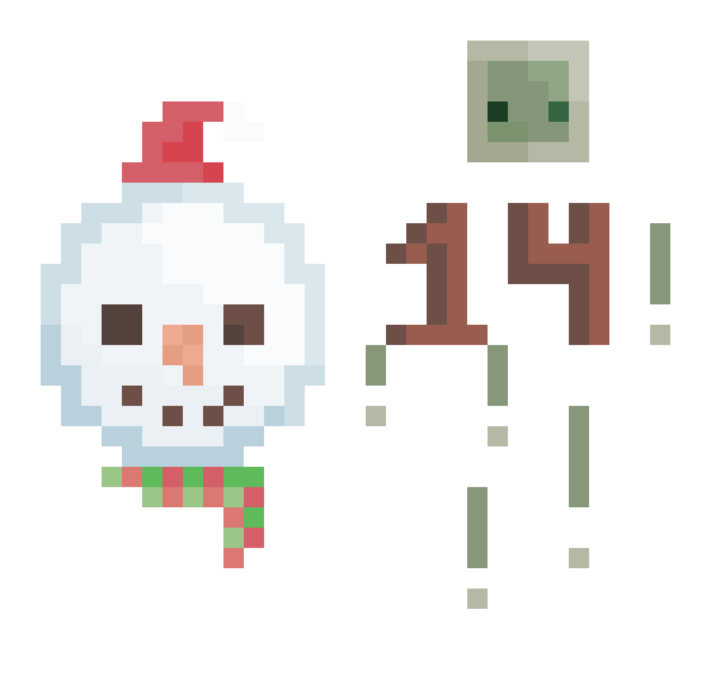 Vettevere Minecraft skin, front and back view