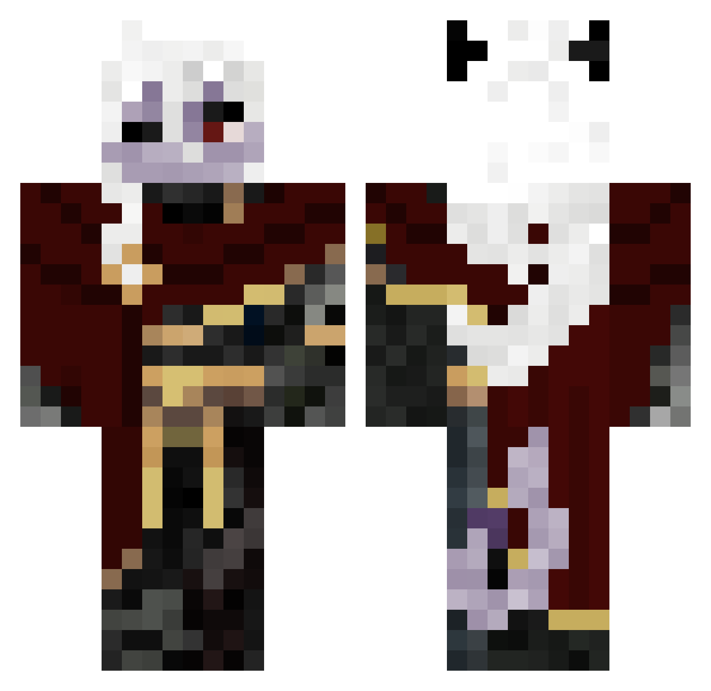 b102210 Minecraft skin, front and back view
