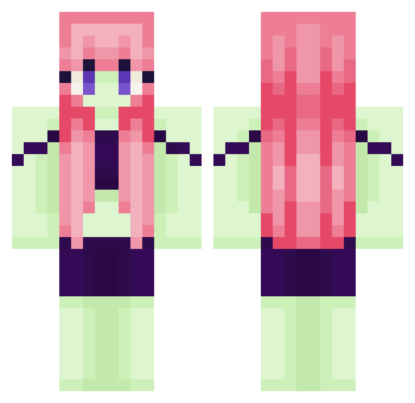 whateverlork Minecraft skin, front and back view