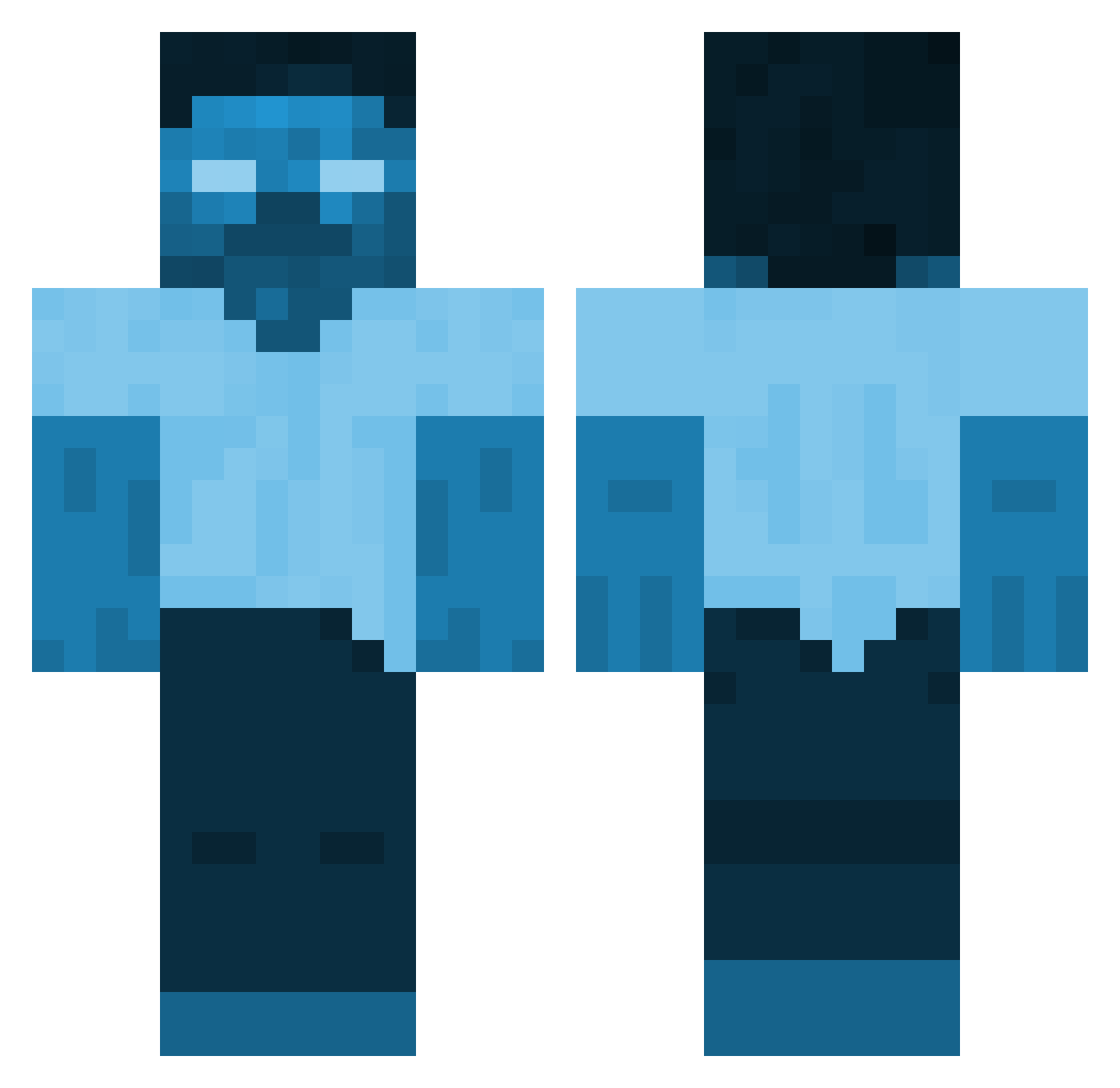 violentpeaceful Minecraft skin, front and back view