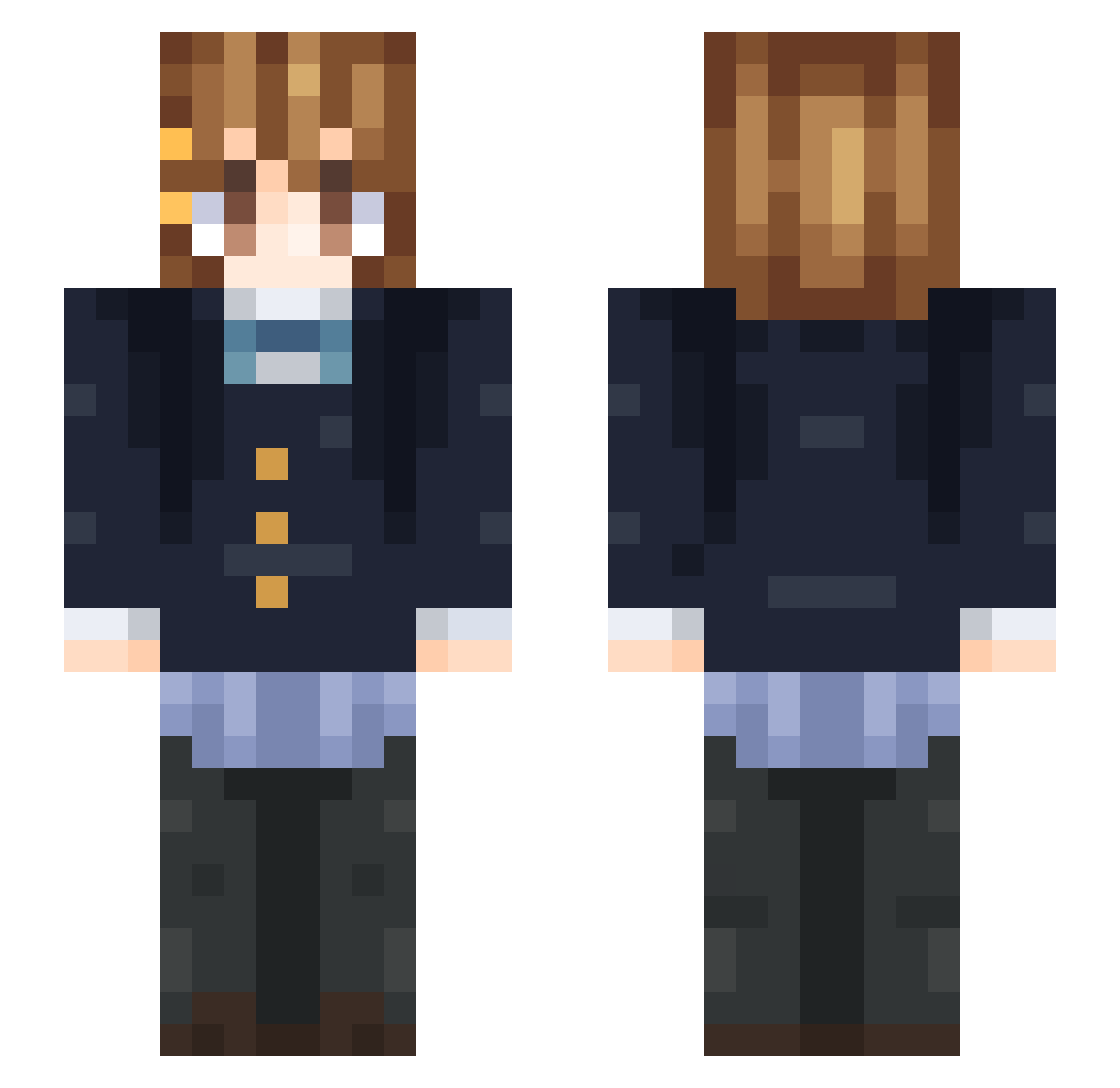 Sugakoi Minecraft skin, front and back view