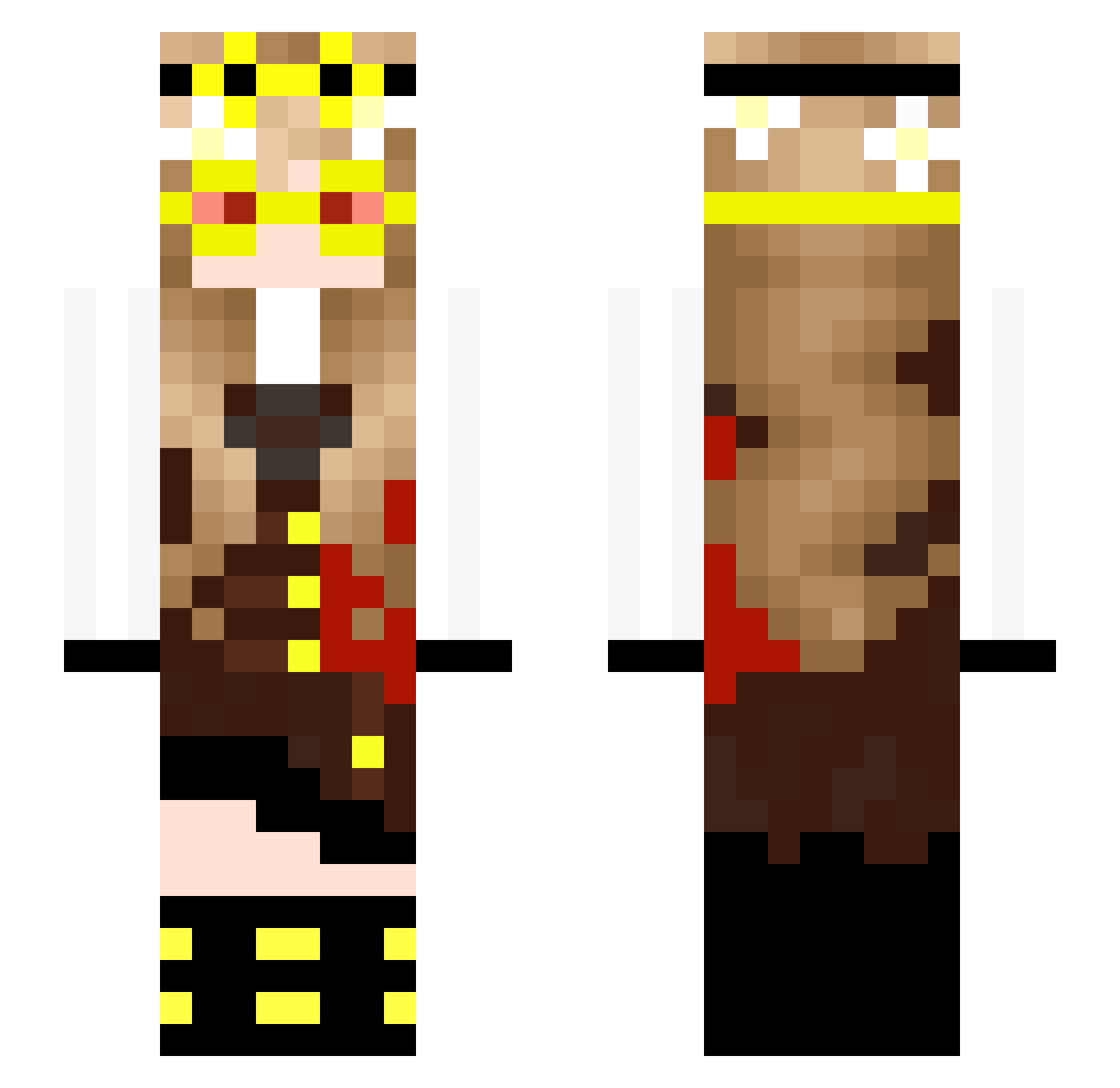 SoyCamiiii Minecraft skin, front and back view