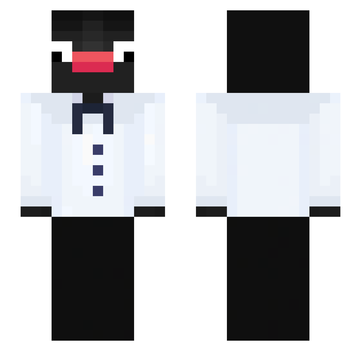 Roudziii Minecraft skin, front and back view