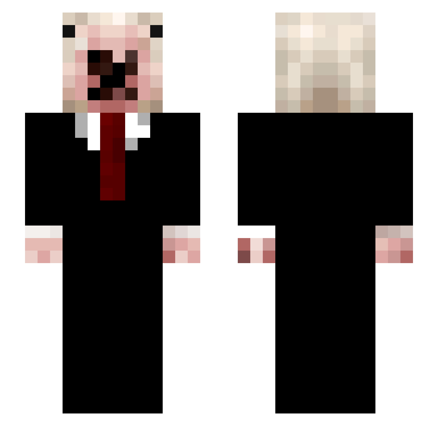TheCassianator Minecraft skin, front and back view