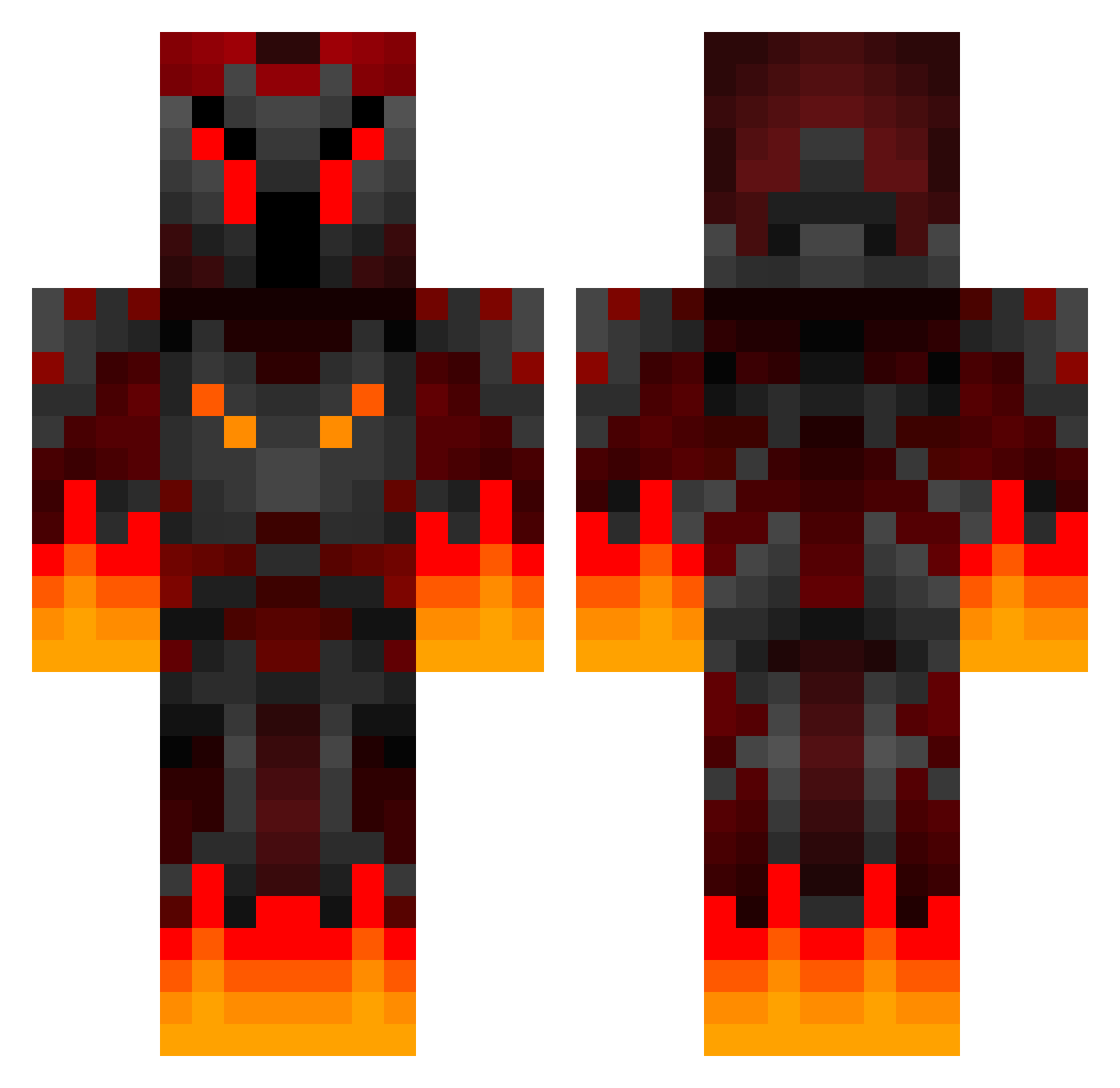 KrispeeKreamer Minecraft skin, front and back view