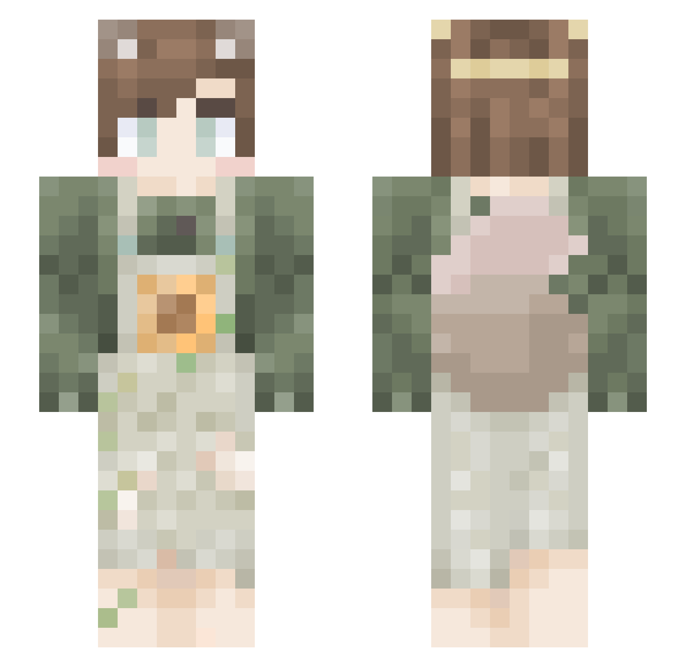 TheJust1Mikey Minecraft skin, front and back view