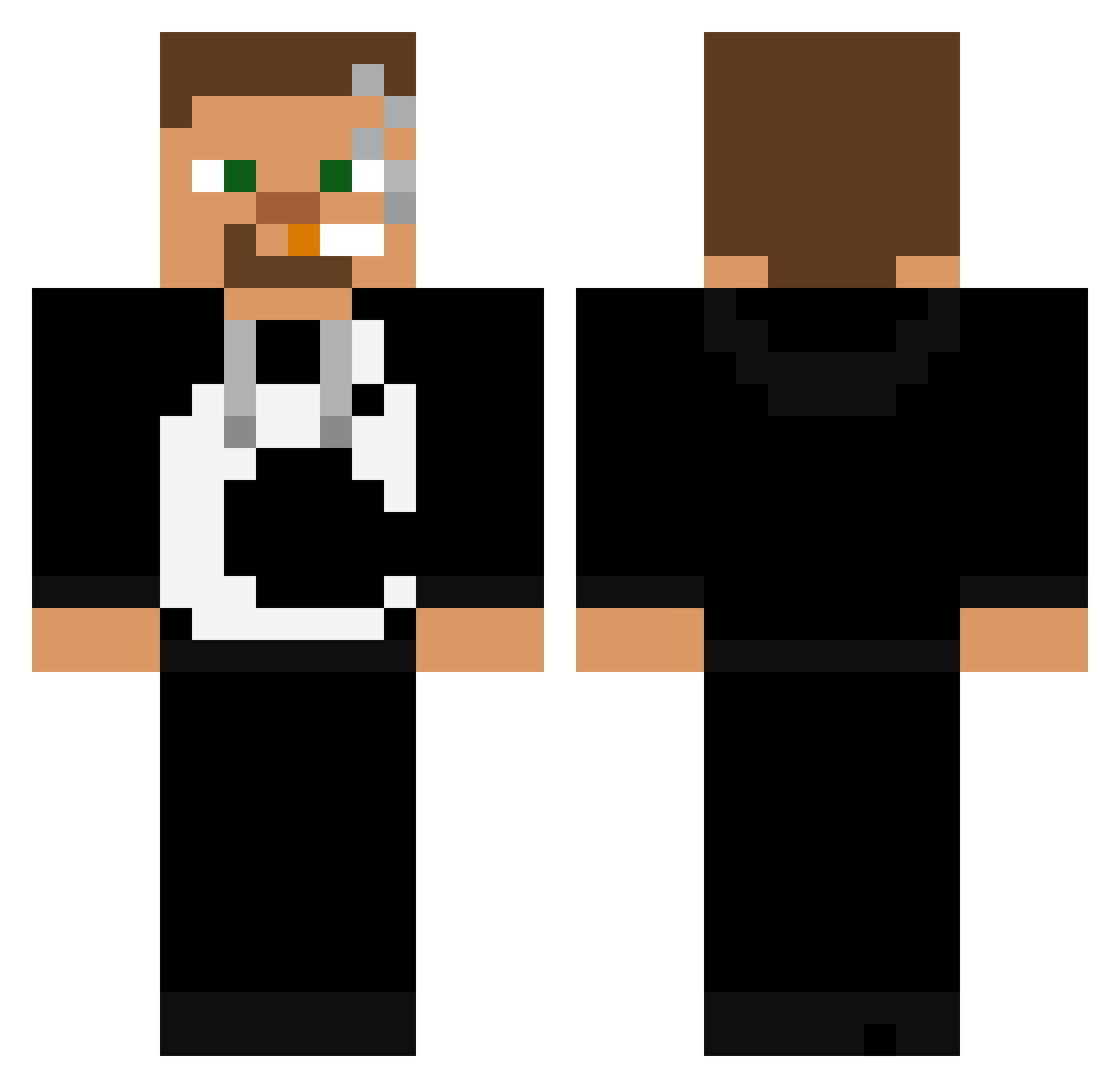 LucyClarke Minecraft skin, front and back view