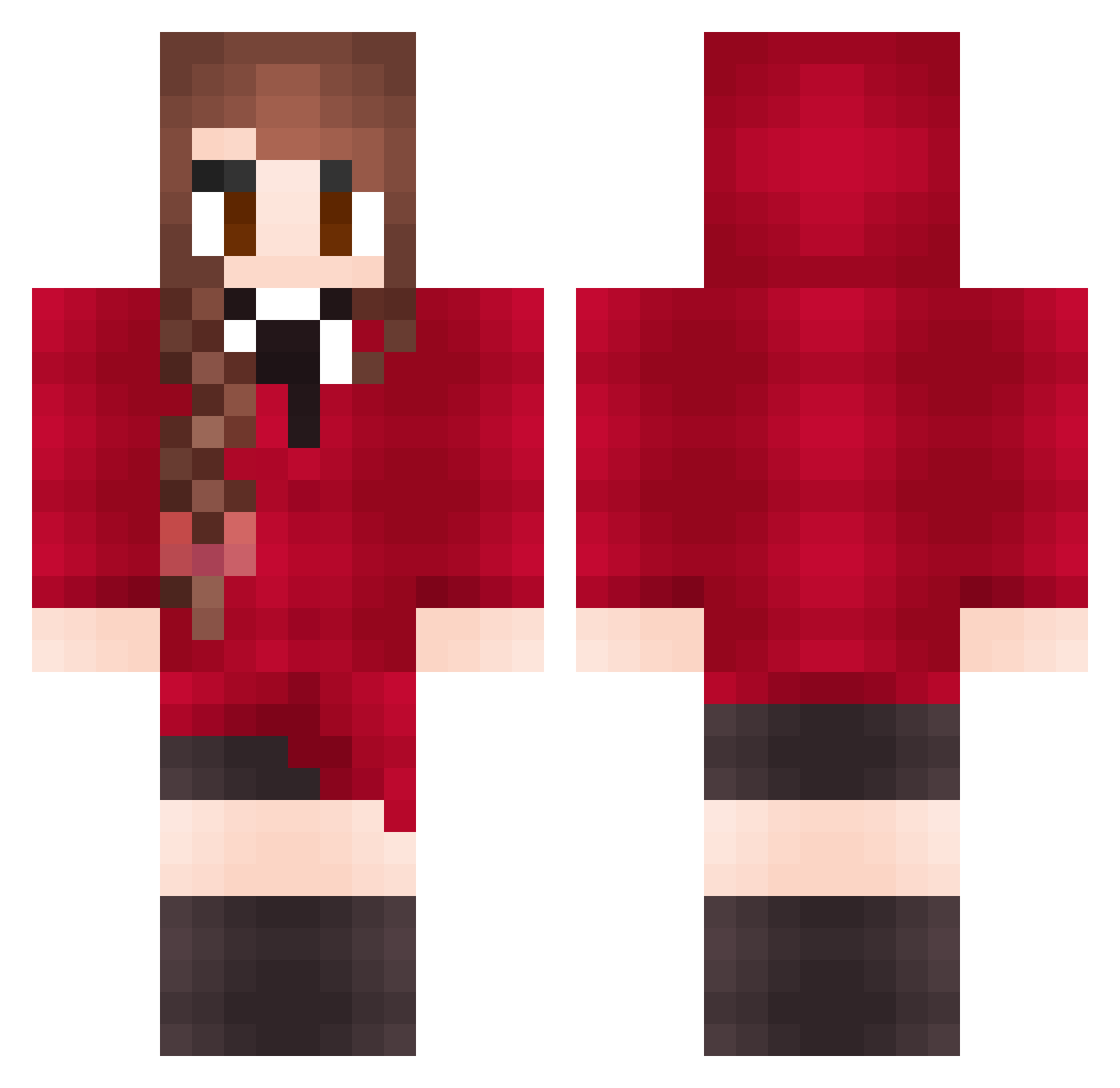 Alicesyn Minecraft skin, front and back view