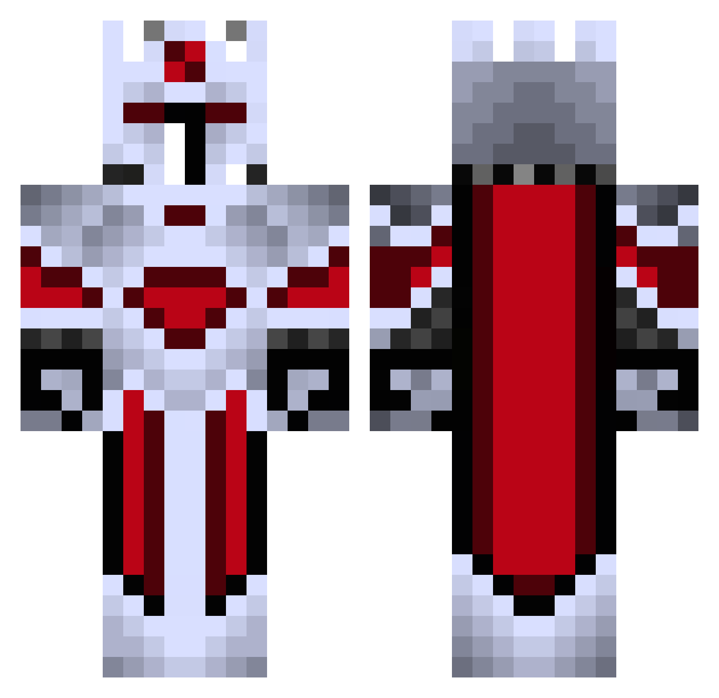 JokePie_PvP Minecraft skin, front and back view