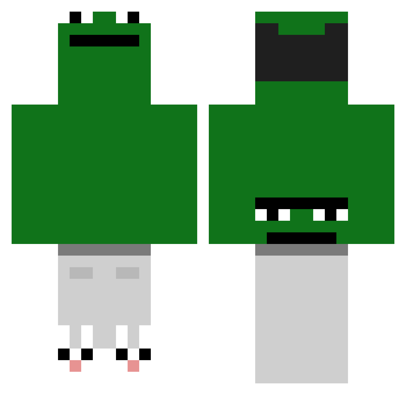 rick508 Minecraft skin, front and back view