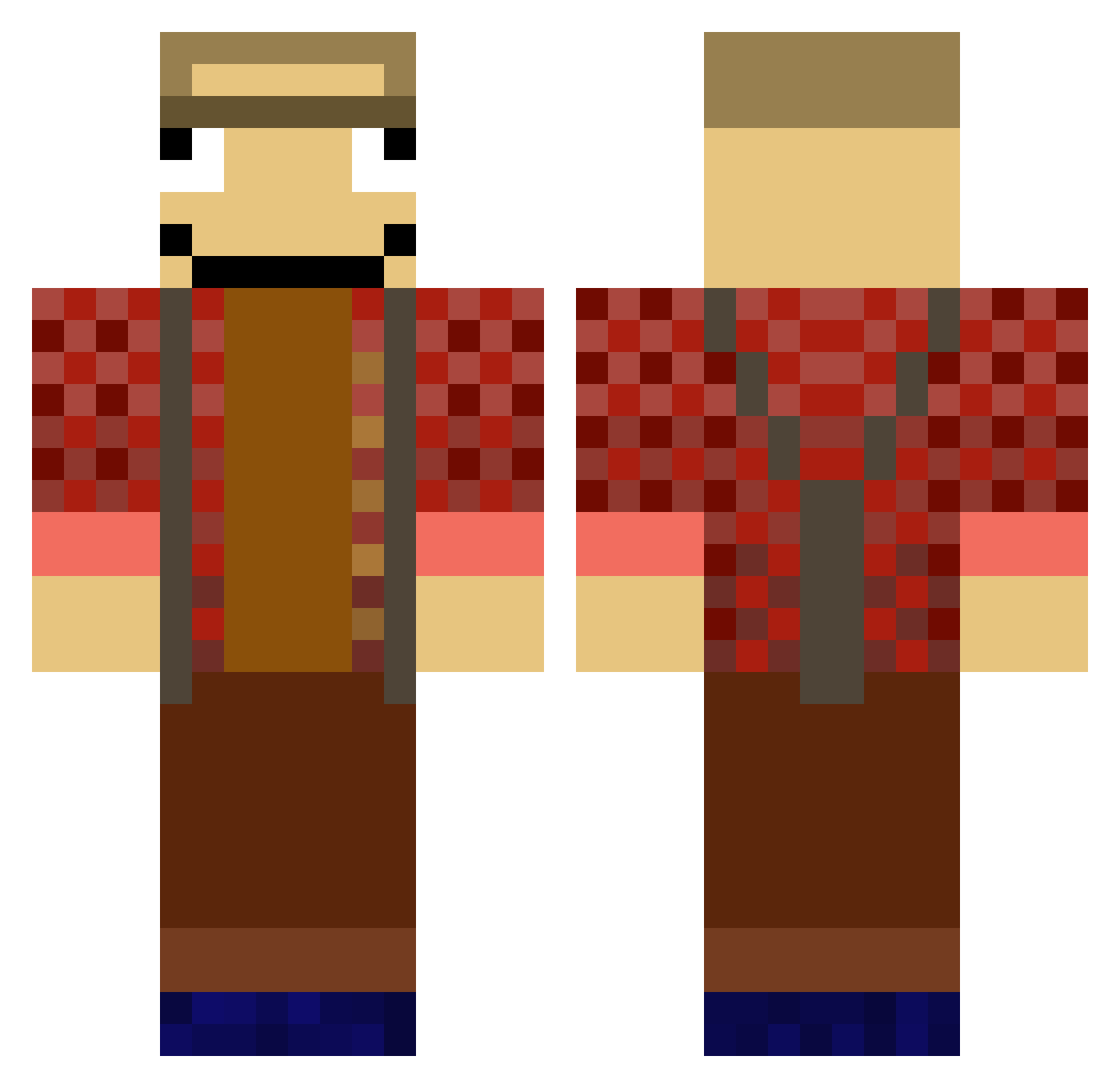 sangyun1048 Minecraft skin, front and back view