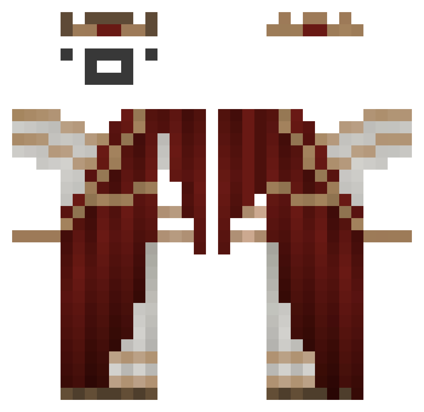 WintagneSs Minecraft skin, front and back view