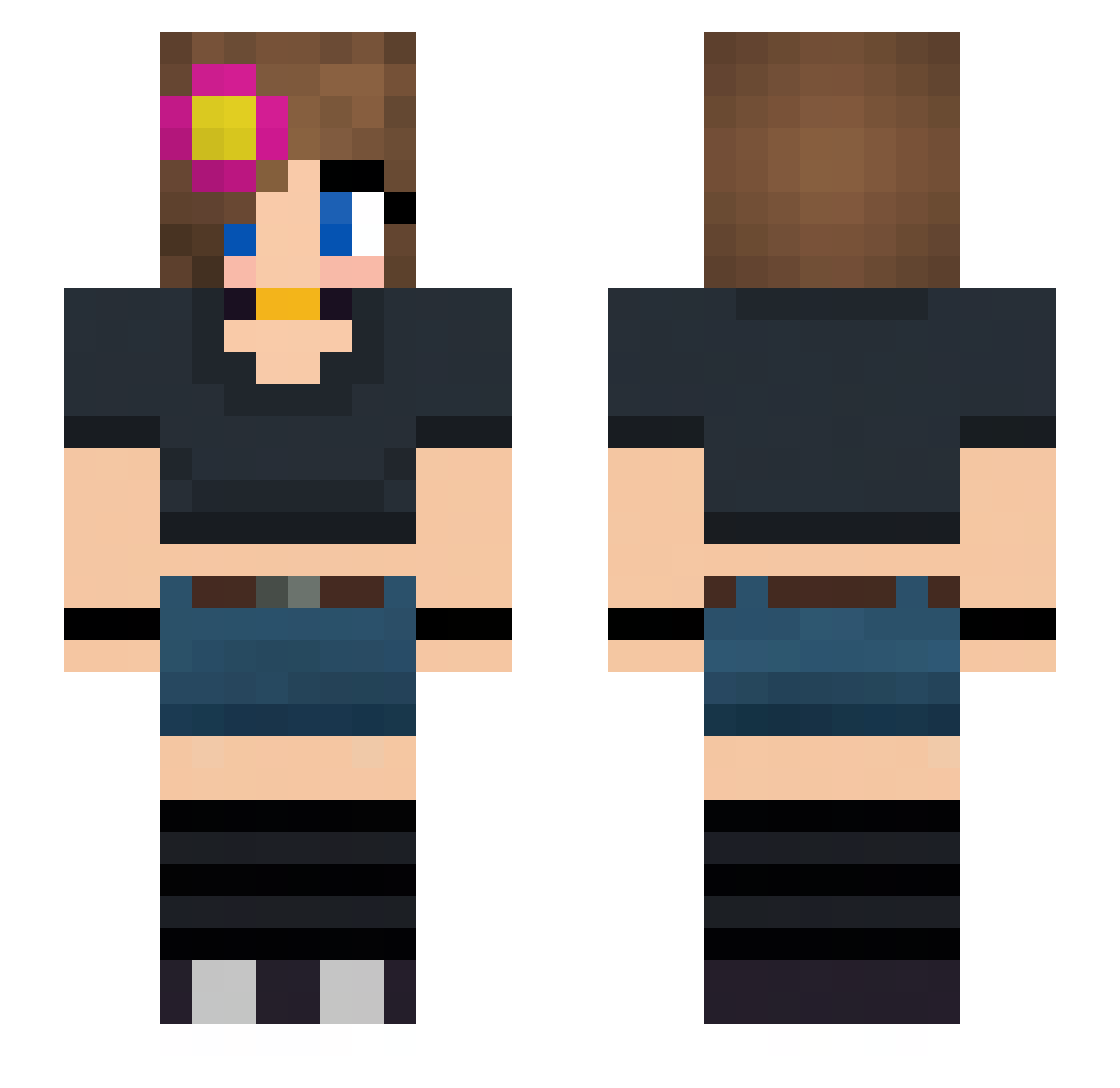 Super_TuanZi Minecraft skin, front and back view