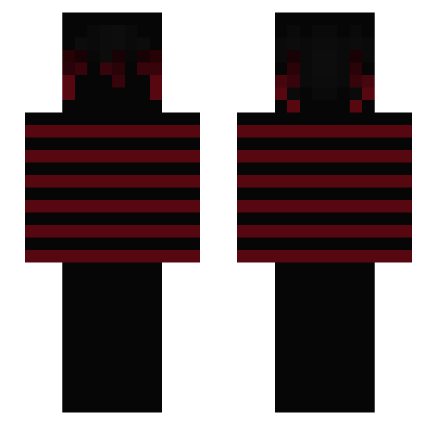 UmmPynox Minecraft skin, front and back view