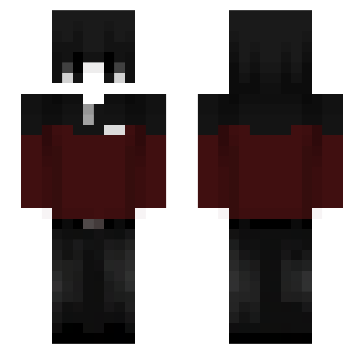 Jorgexs28 Minecraft skin, front and back view