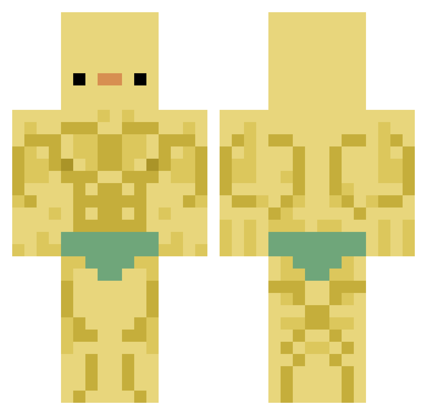 ChromaPlayz Minecraft skin, front and back view