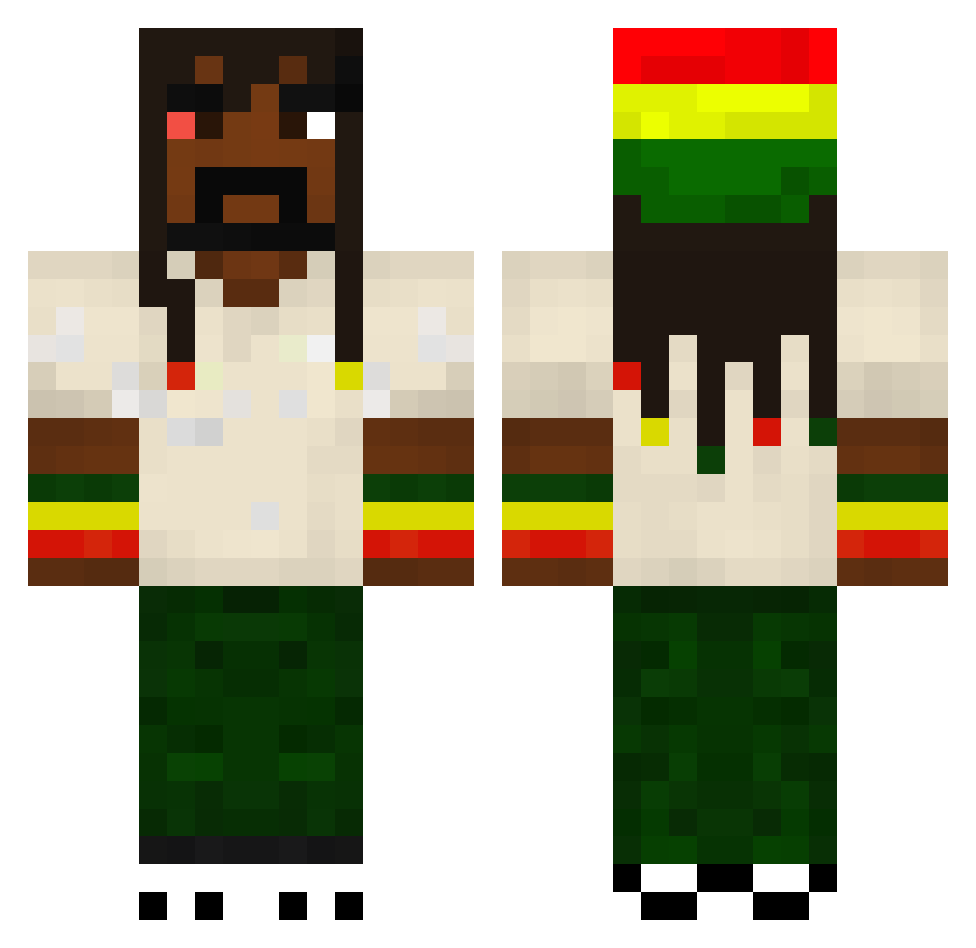 DavideDread Minecraft skin, front and back view