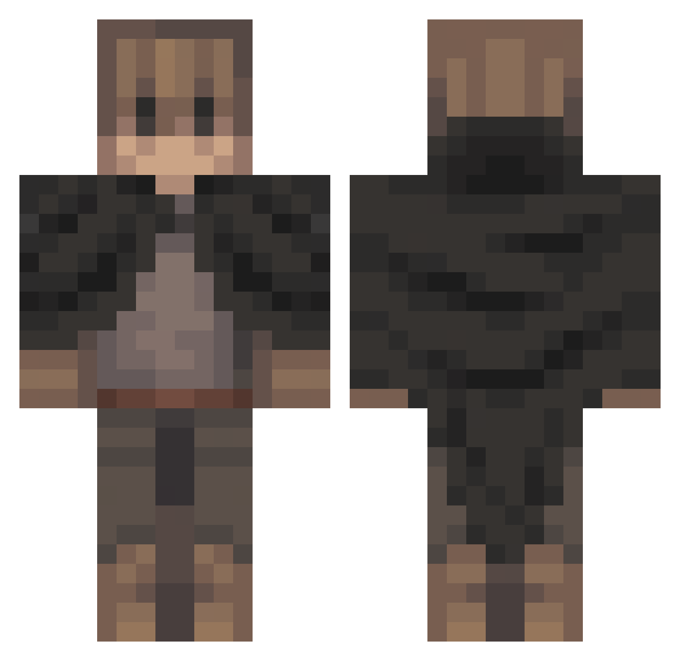 SundayUmbra Minecraft skin, front and back view