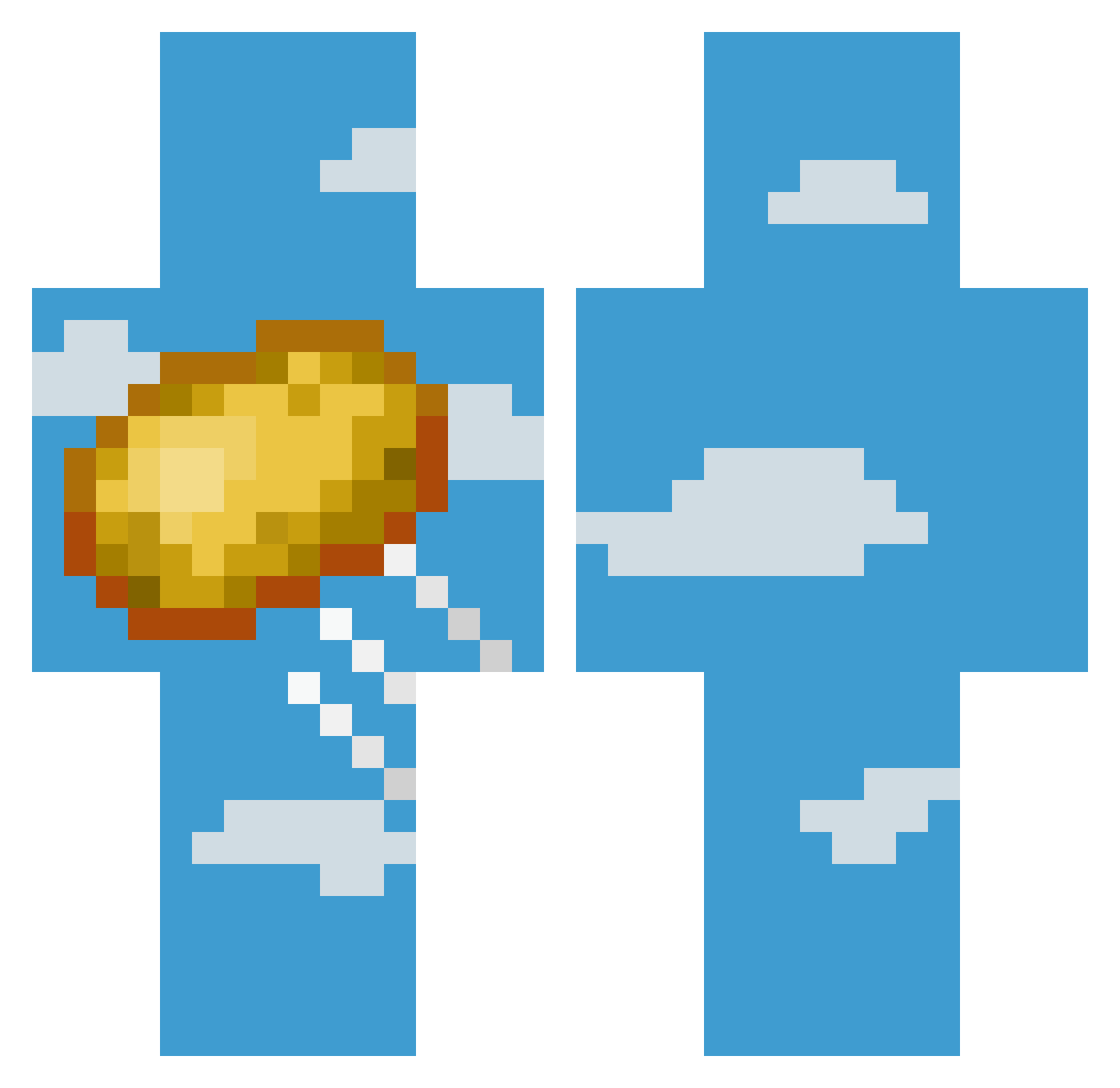 GielDeBergen Minecraft skin, front and back view