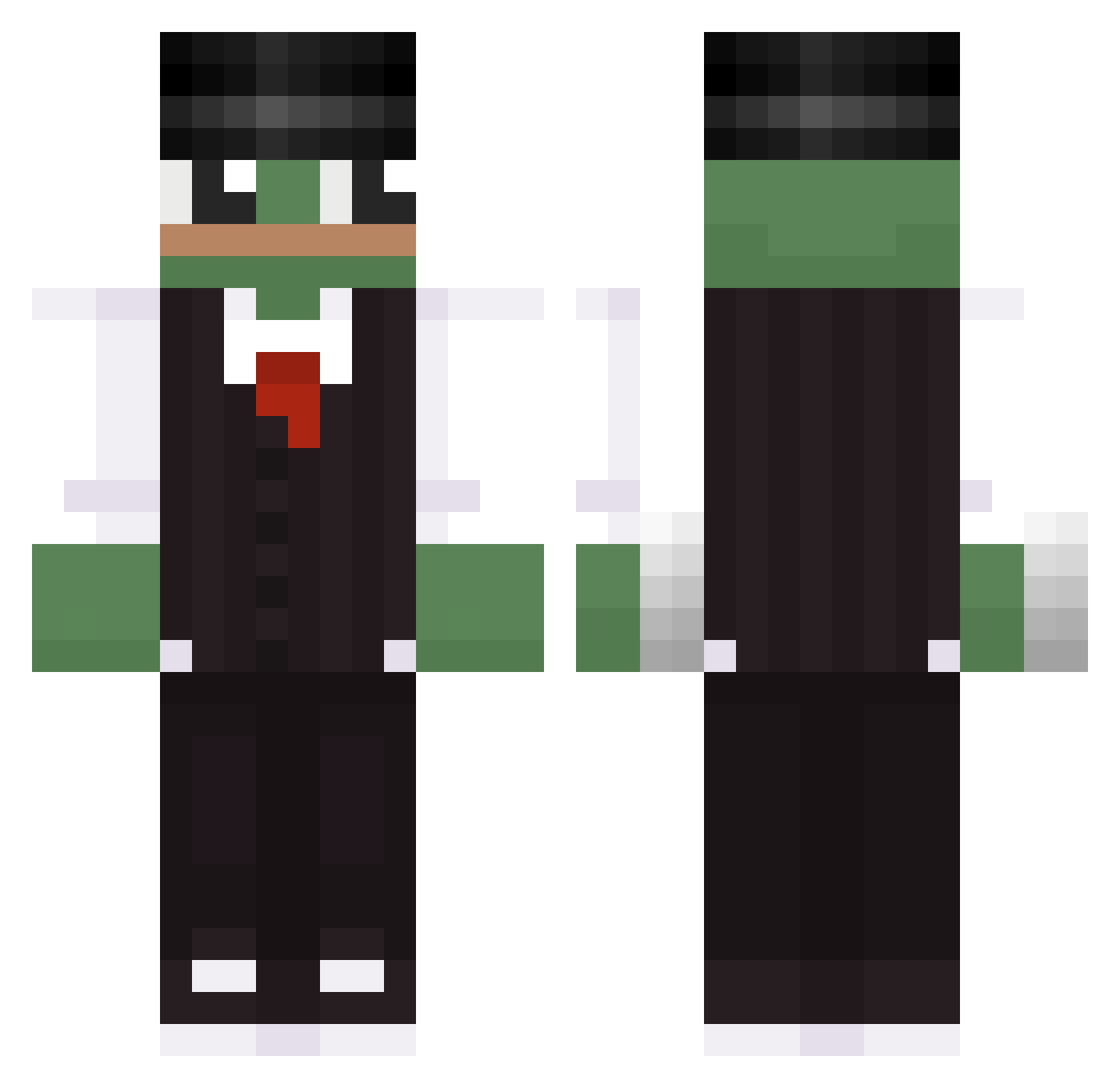 Leoyasha Minecraft skin, front and back view