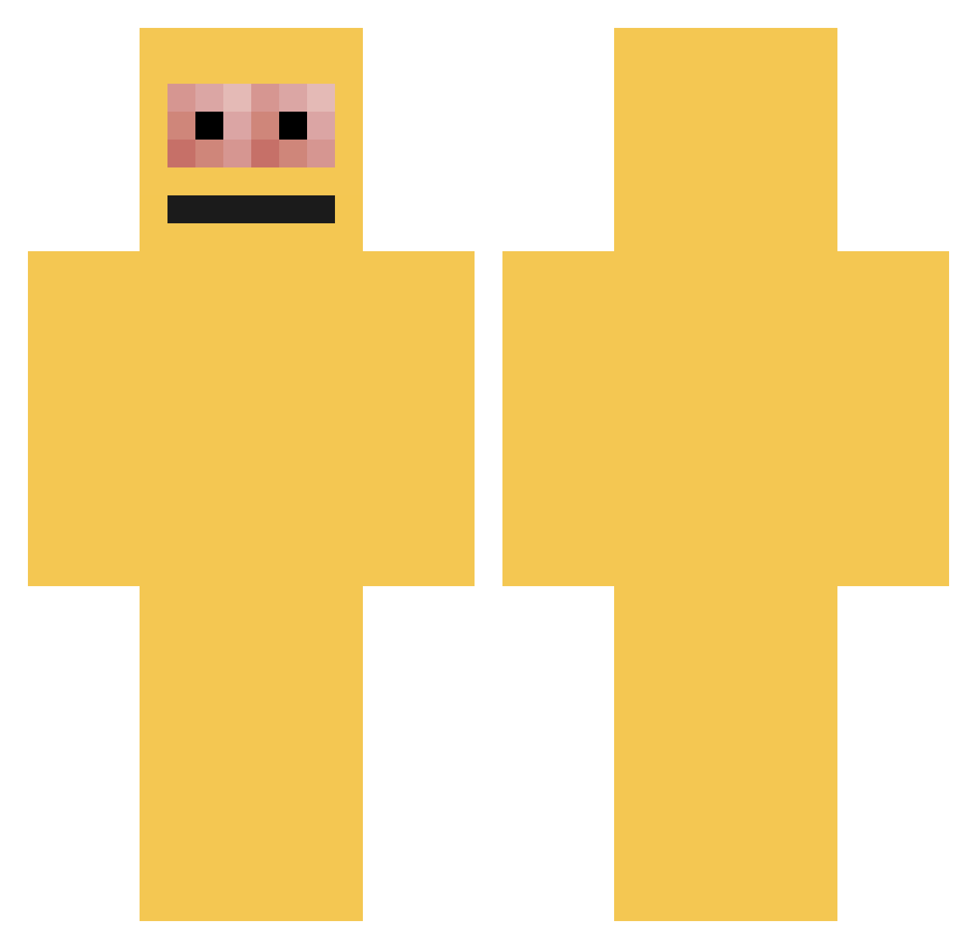 Scqr Minecraft skin, front and back view