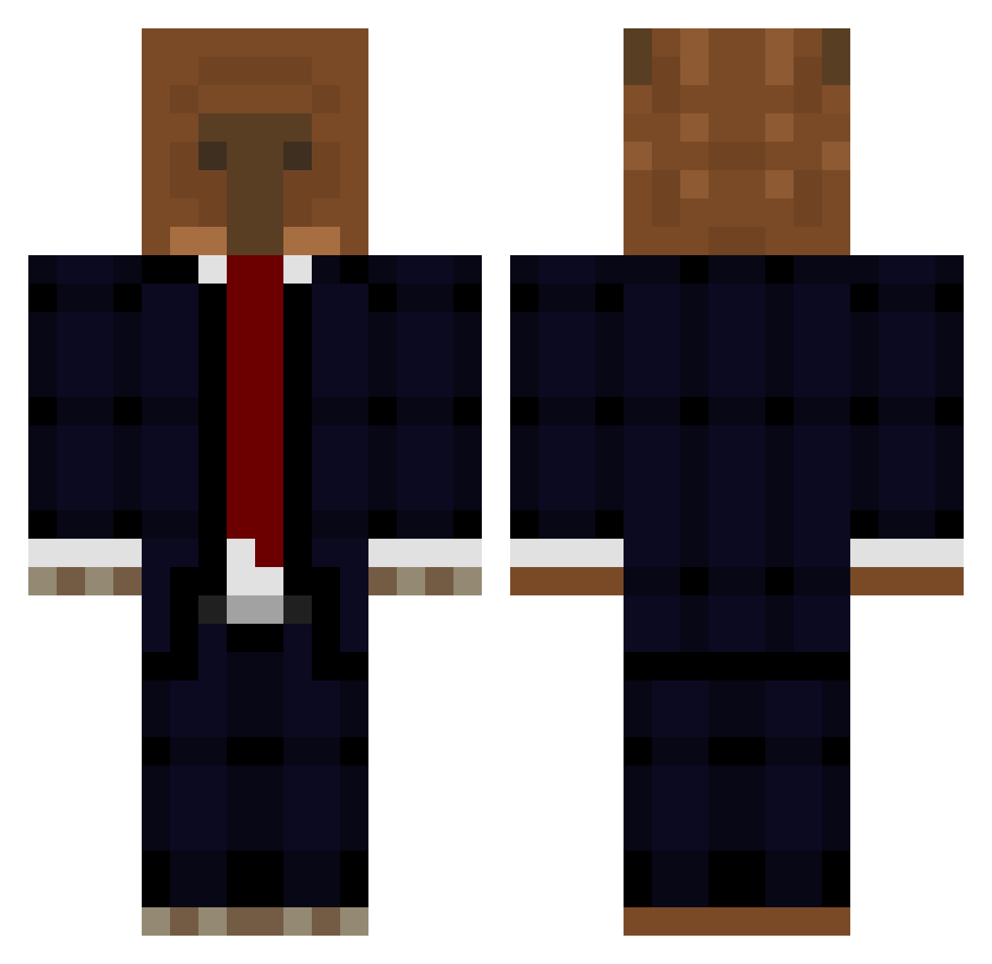 NannoiESP Minecraft skin, front and back view