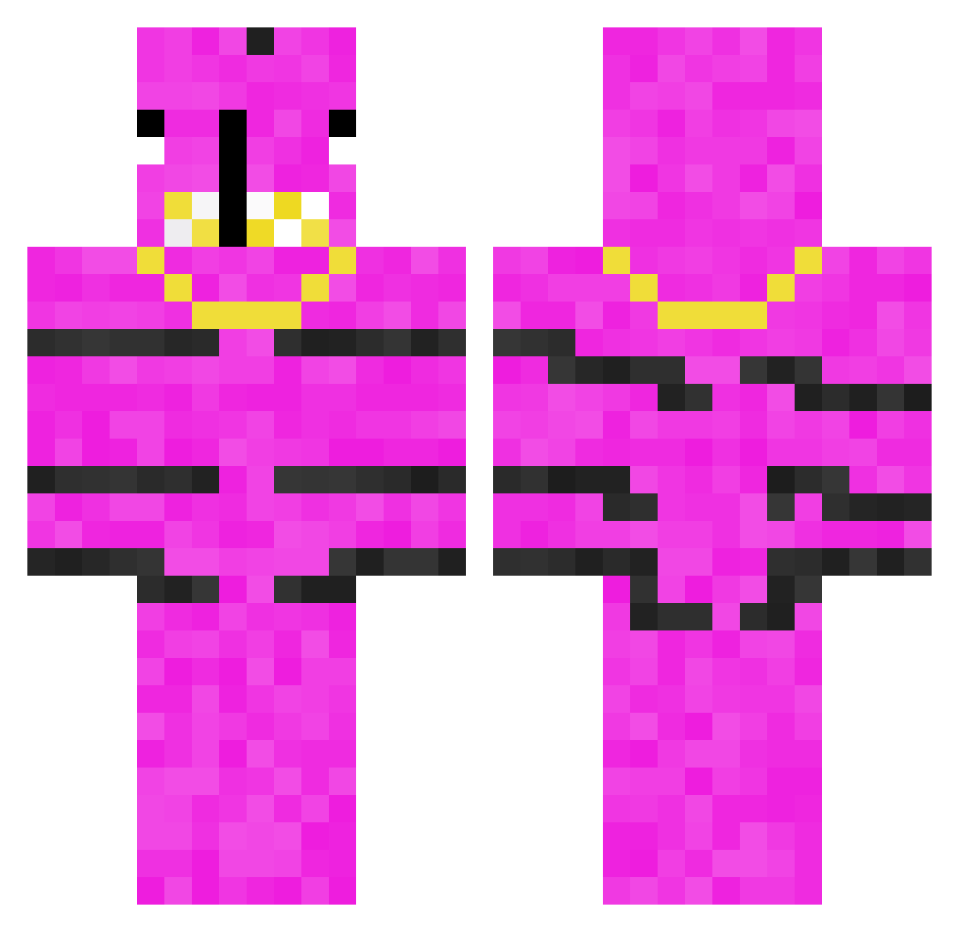LucaNW Minecraft skin, front and back view