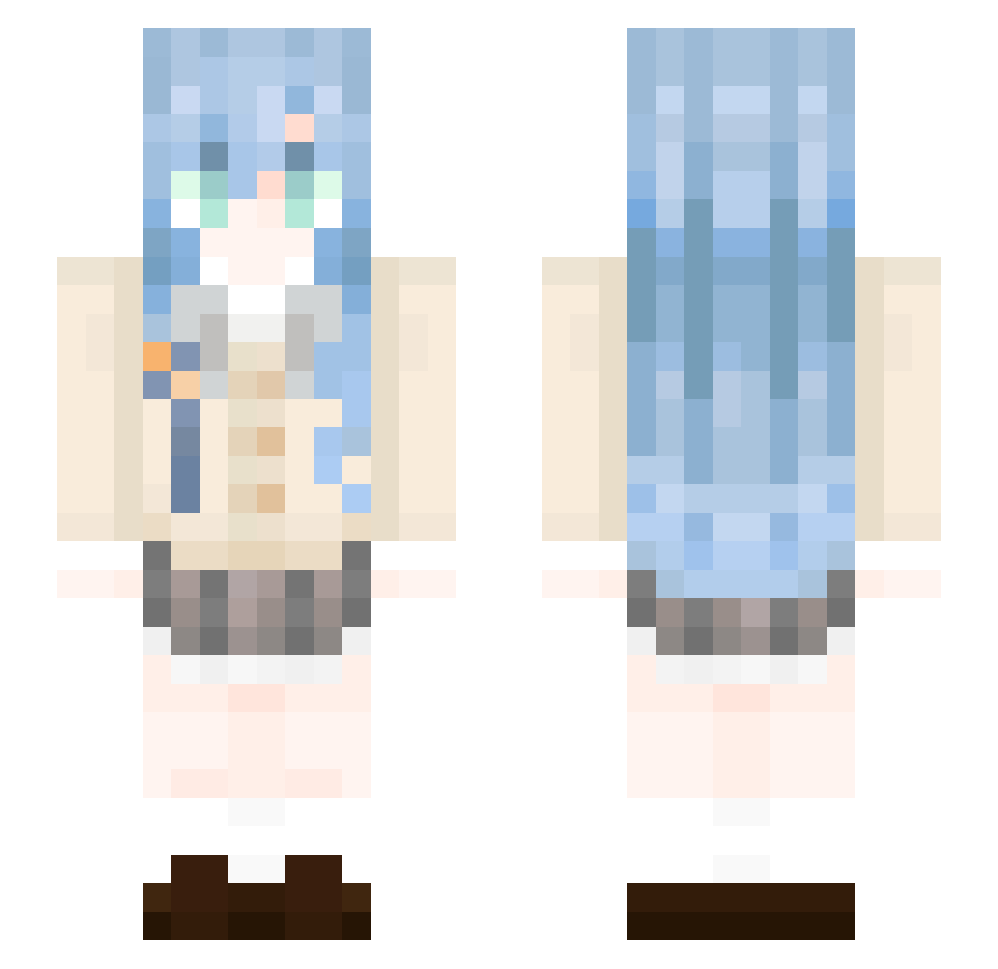 maemai Minecraft skin, front and back view