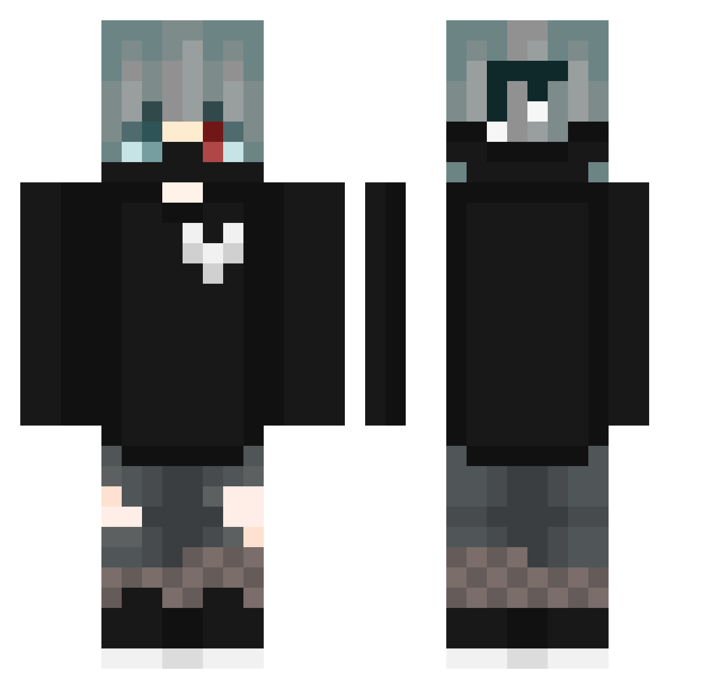xSenix_x Minecraft skin, front and back view