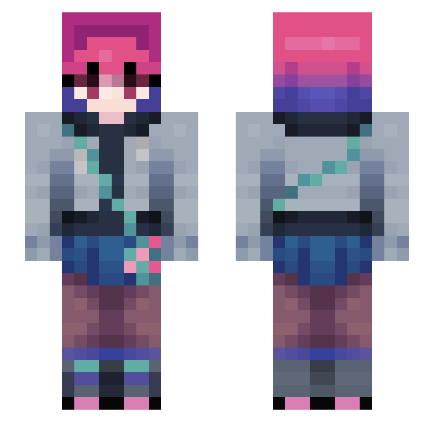 rosinnette Minecraft skin, front and back view