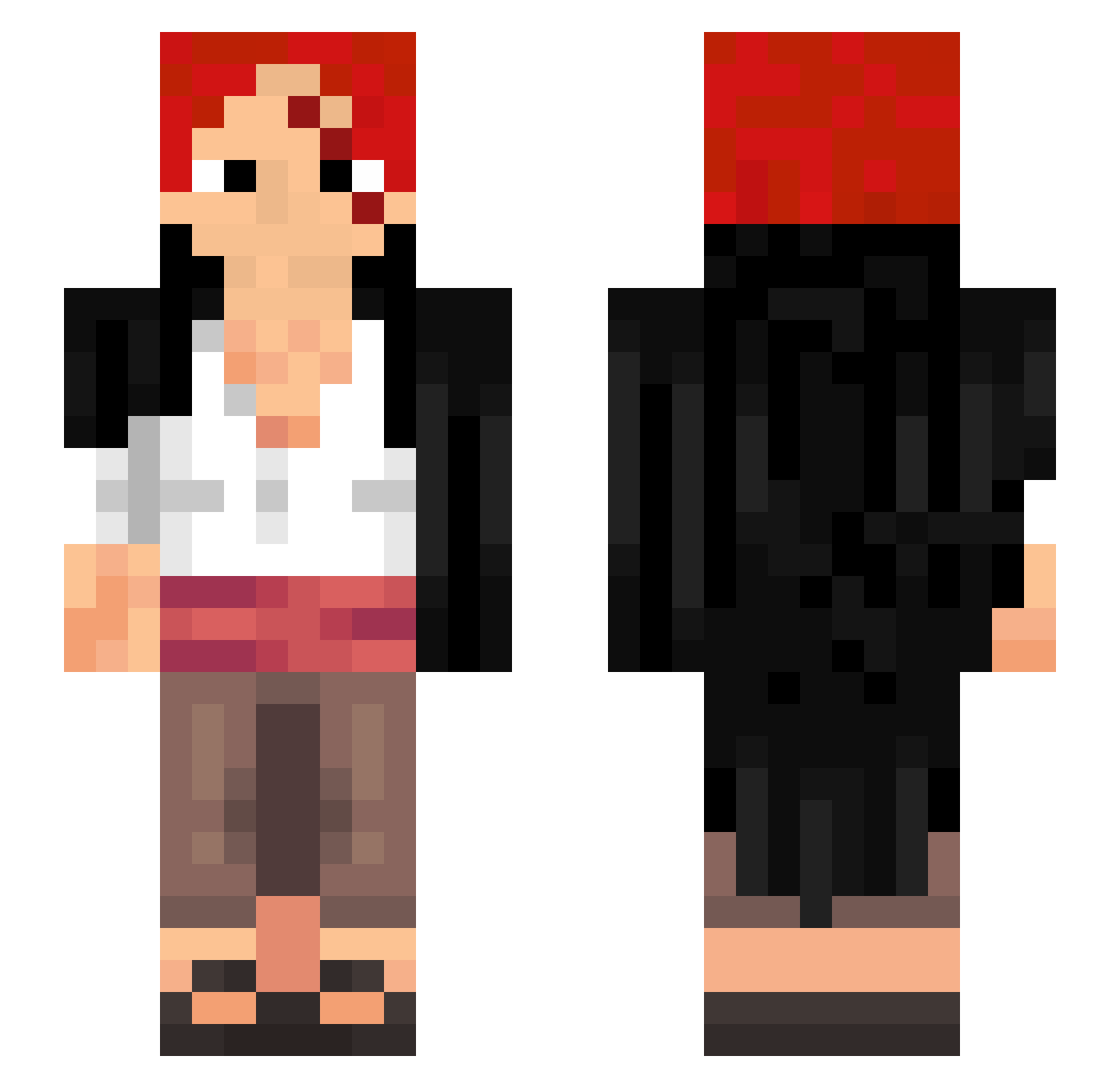 PoPing_ Minecraft skin, front and back view