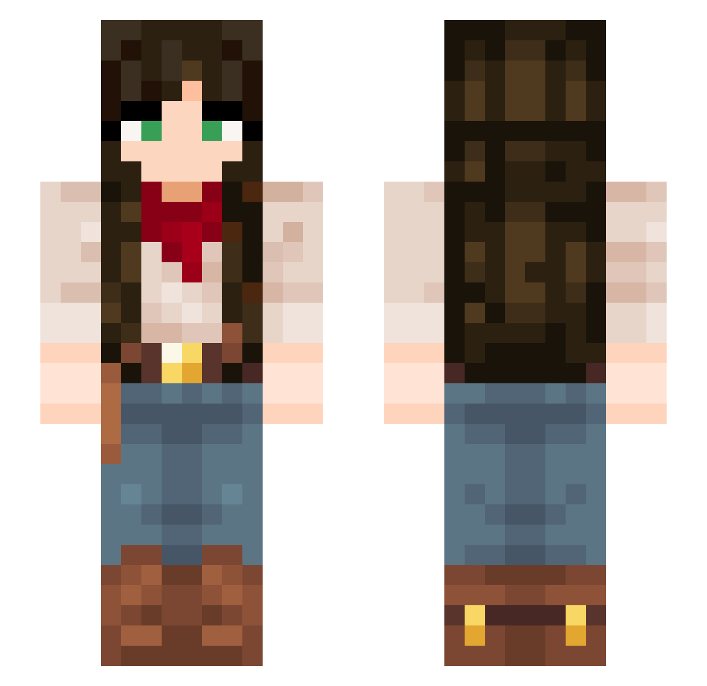 LorenG Minecraft skin, front and back view