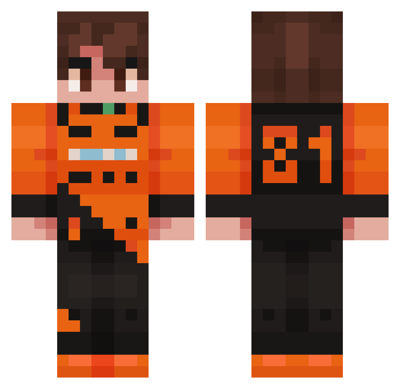 luvairtyity Minecraft skin, front and back view