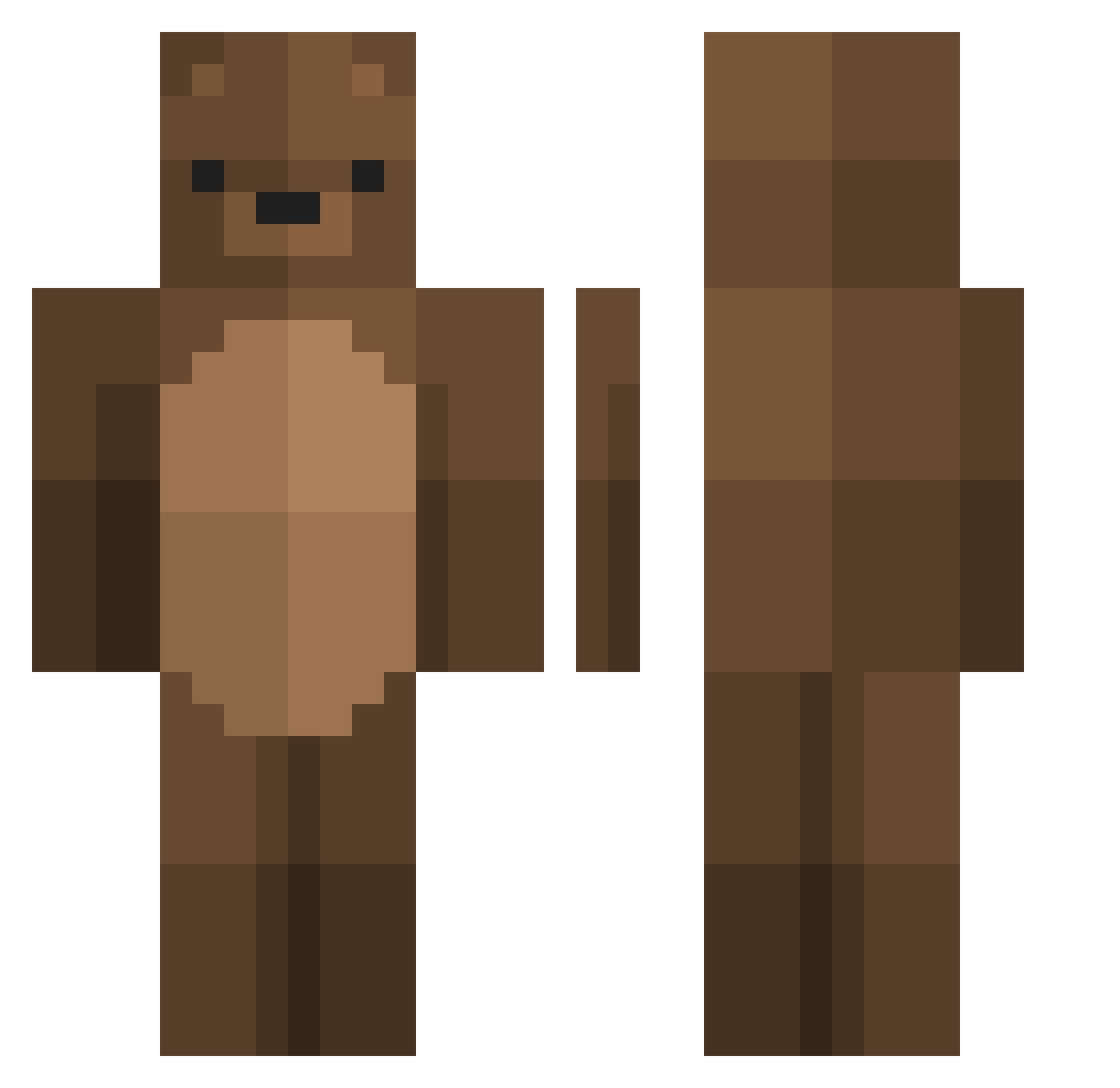 Misiek0927 Minecraft skin, front and back view