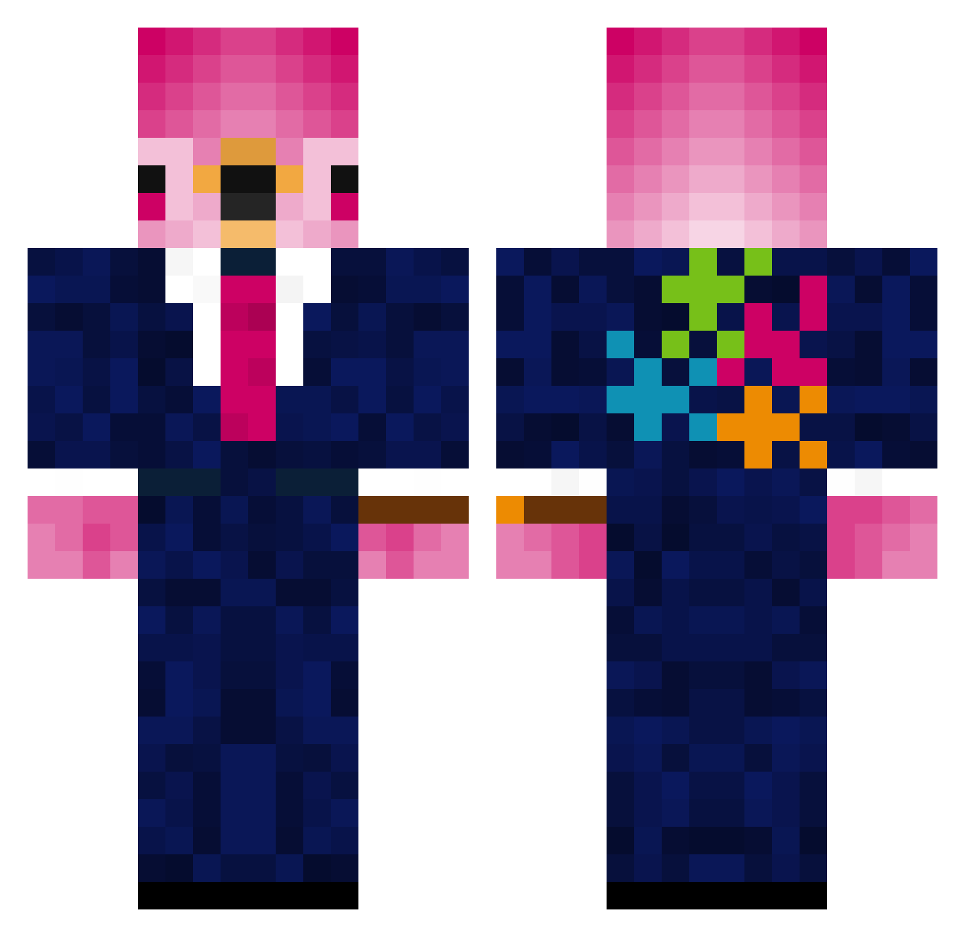 Ruutgar Minecraft skin, front and back view