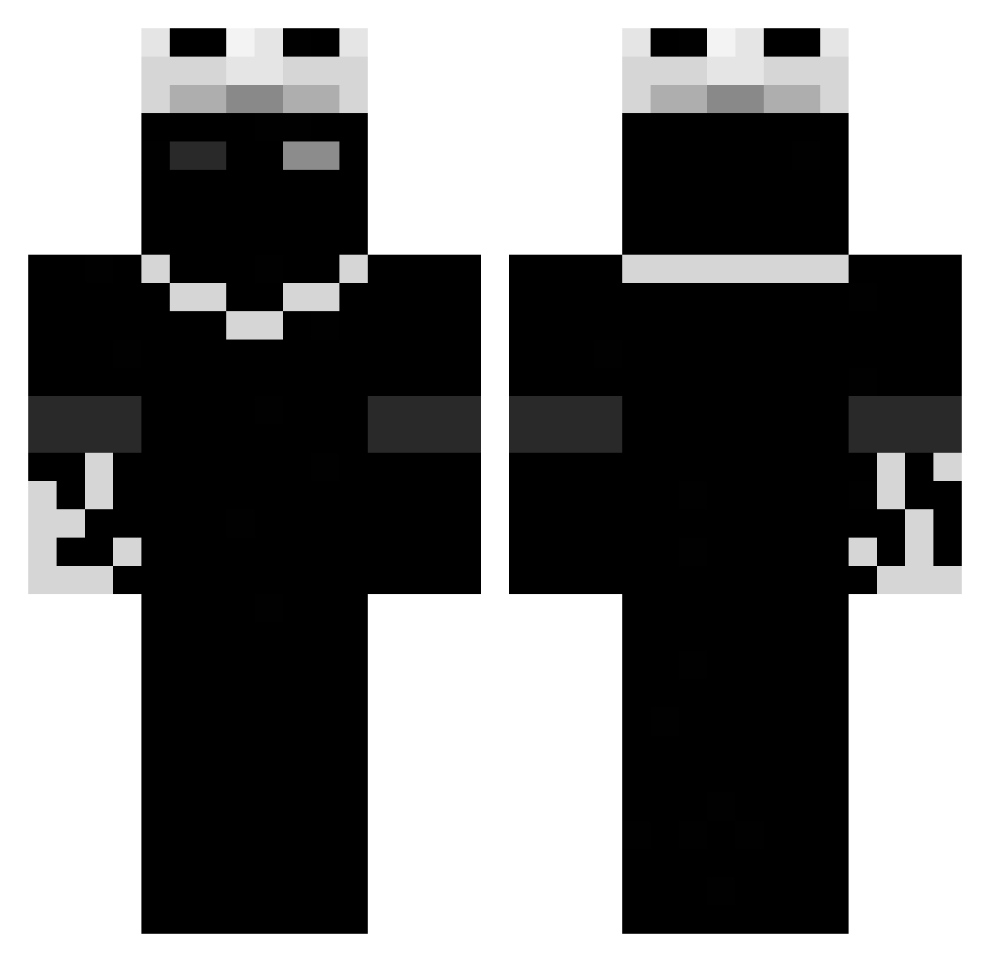 XGhost300X Minecraft skin, front and back view