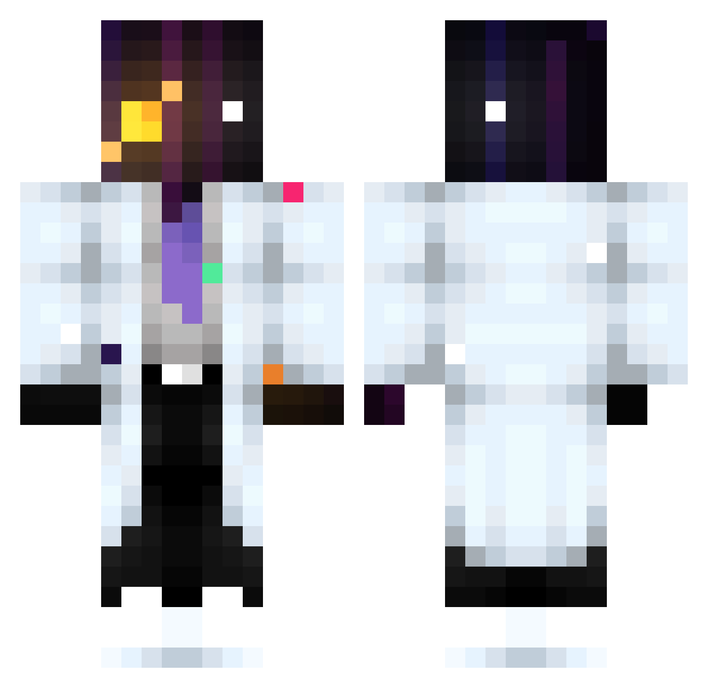 stargazzer9166 Minecraft skin, front and back view