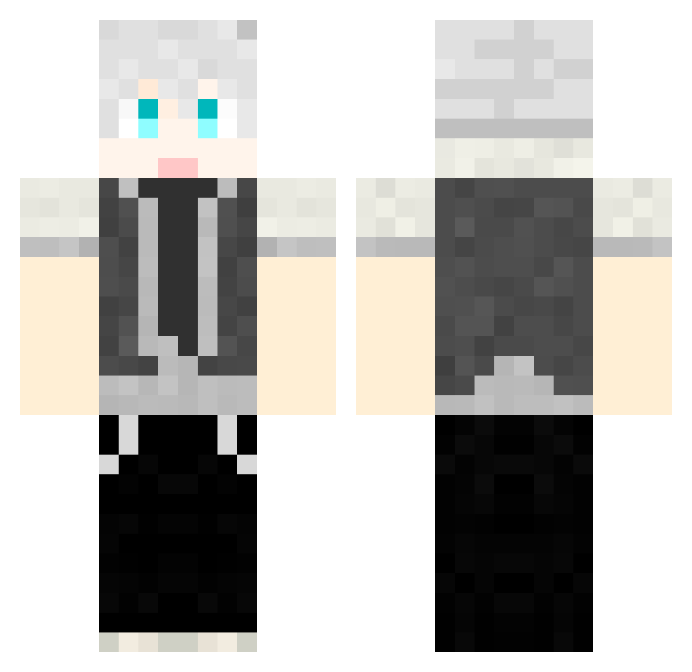 Smidii Minecraft skin, front and back view
