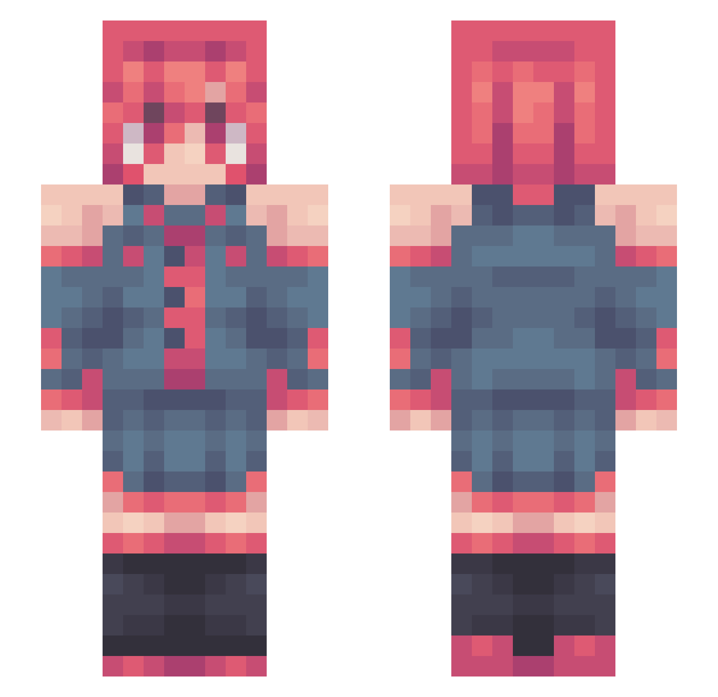IamRamdom Minecraft skin, front and back view