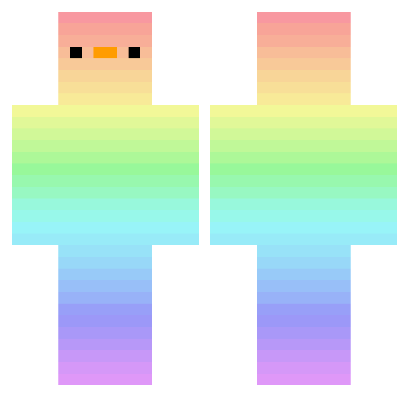 theegganator21 Minecraft skin, front and back view