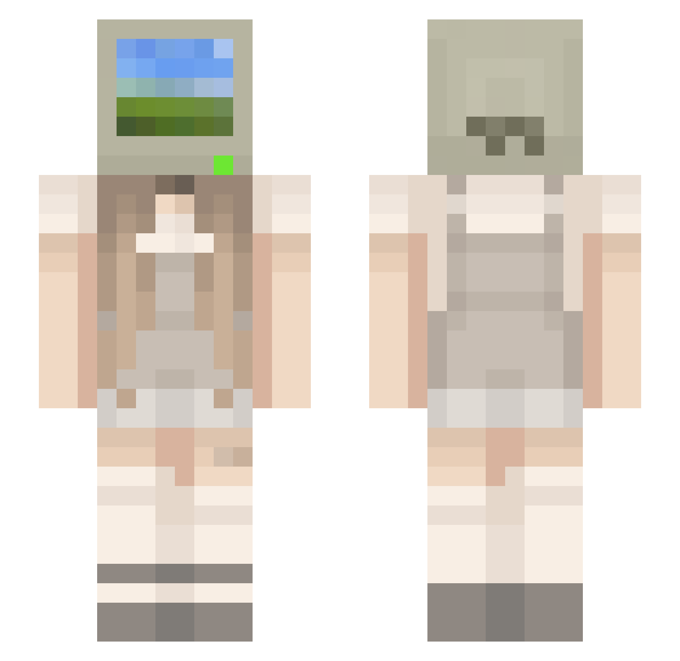 mAtA0609 Minecraft skin, front and back view